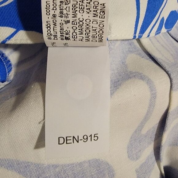 Zara high rise tropical pants floral blue size 1x 46 NWT - Picture 4 of 5